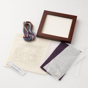 COSMO A Life With A Cat Book Shelf Embroidery Kit | Crafties Fair