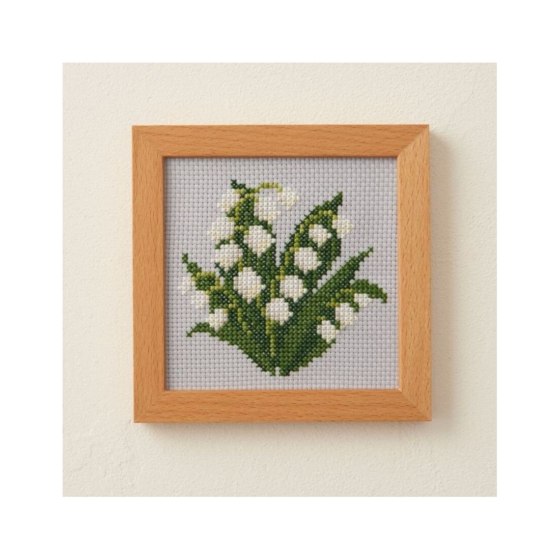 COSMO Lily of the Valley Embroidery Kit | Small Flower Frame | Crafties Fair