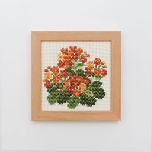 COSMO Kalanchoe Cross Stitch Kit | Small Flower Frame | Crafties Fair