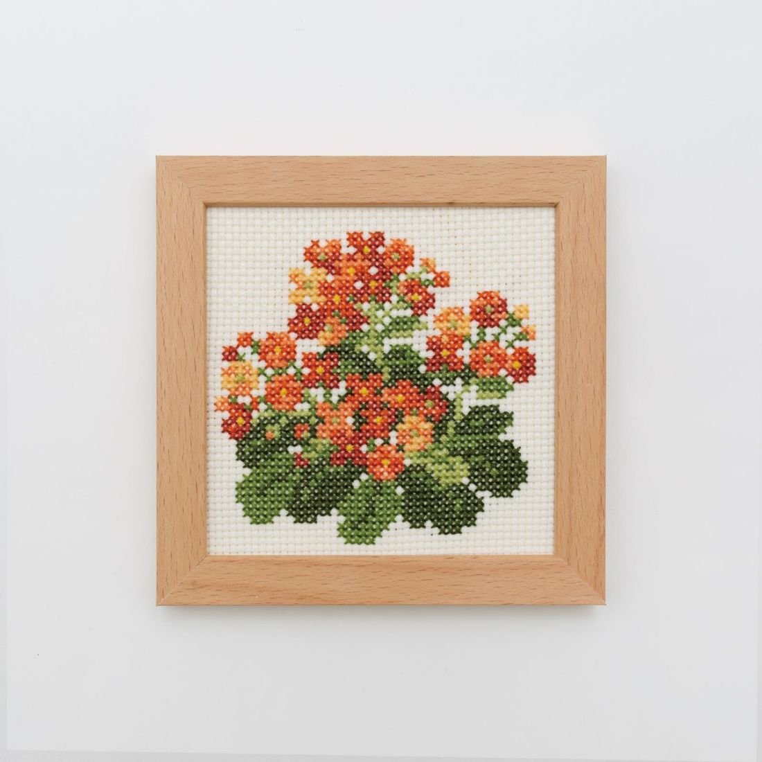COSMO Kalanchoe Cross Stitch Kit | Small Flower Frame | Crafties Fair