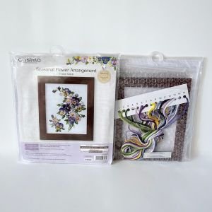 COSMO Pansies and Daisies Cross Stitch Kit | Framed Floral | Crafties Fair