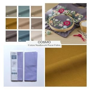 COSMO Cotton Embroidery Cloth | Free Stitch Fabric | Color No. 41 - Turquoise Green