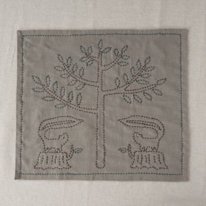 HIRVI Sashiko Embroidery Kit – Orava Squirrel Kitchen Cloth
