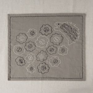 HIRVI Sashiko Embroidery Kit – Siili Hedgehog Kitchen Cloth