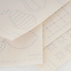 Sashiko Embroidery Coaster Kit Pear & Lemon | Easy 2-Piece Set