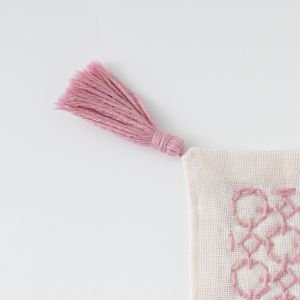 Sashiko Embroidery Coaster Kit Pear & Lemon | Easy 2-Piece Set