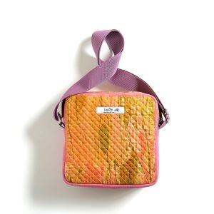 Handmade Quilted Cotton Crossbody Bag | Pink Floral Patchwork