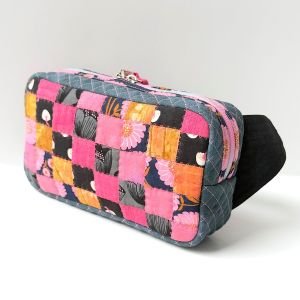One-of-a-Kind Handmade Quilted Belt & Crossbody Bag | Floral Cotton