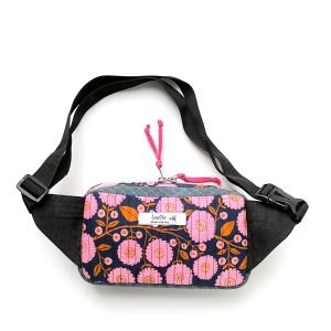 One-of-a-Kind Handmade Quilted Belt & Crossbody Bag | Floral Cotton