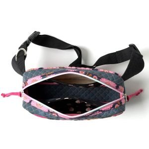 One-of-a-Kind Handmade Quilted Belt & Crossbody Bag | Floral Cotton