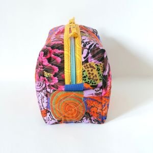 Handmade Quilted Makeup Pouch | Kaffe Fassett Cotton