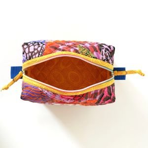 Handmade Quilted Makeup Pouch | Kaffe Fassett Cotton