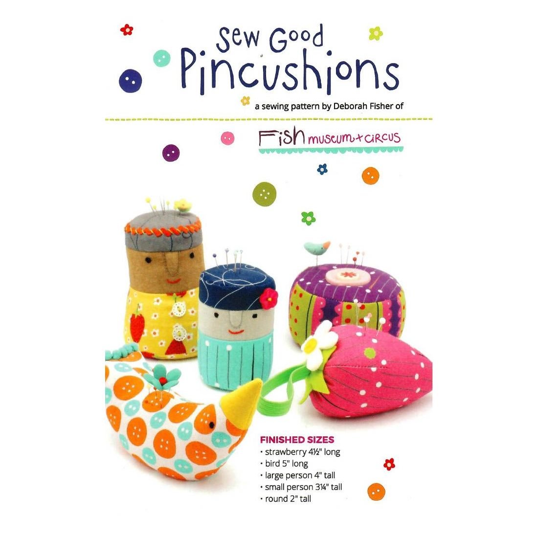 Sew Good Pincushions Paper Sewing Pattern – 5 Pincushion Designs