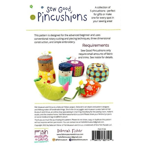 Sew Good Pincushions Paper Sewing Pattern – 5 Pincushion Designs