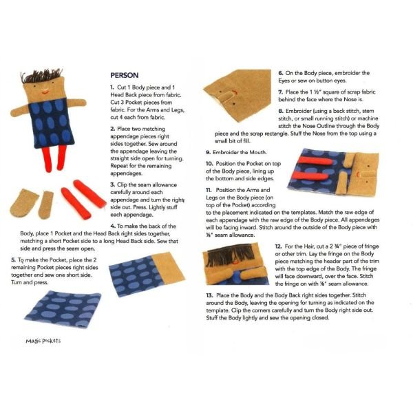 Magic Pockets Paper Sewing Pattern – Gift Card & Tooth Fairy Pockets
