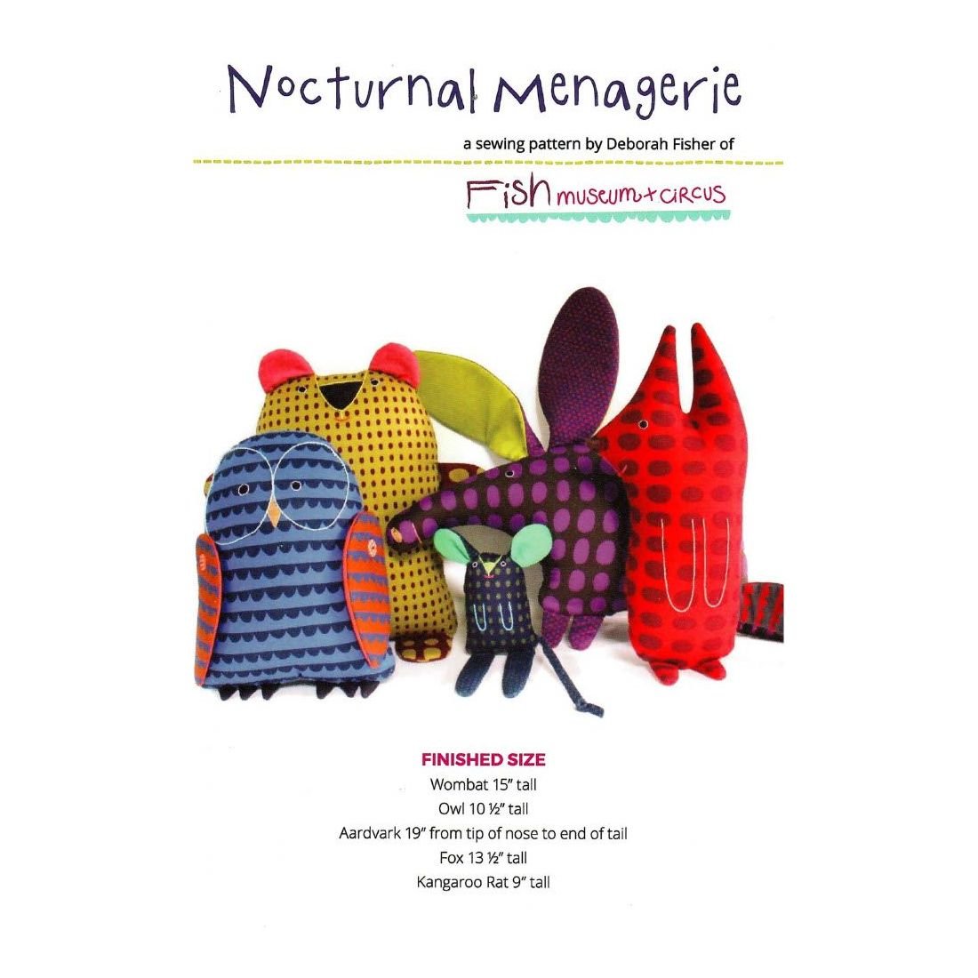 Nocturnal Menagerie Paper Sewing Pattern – Animal Softies