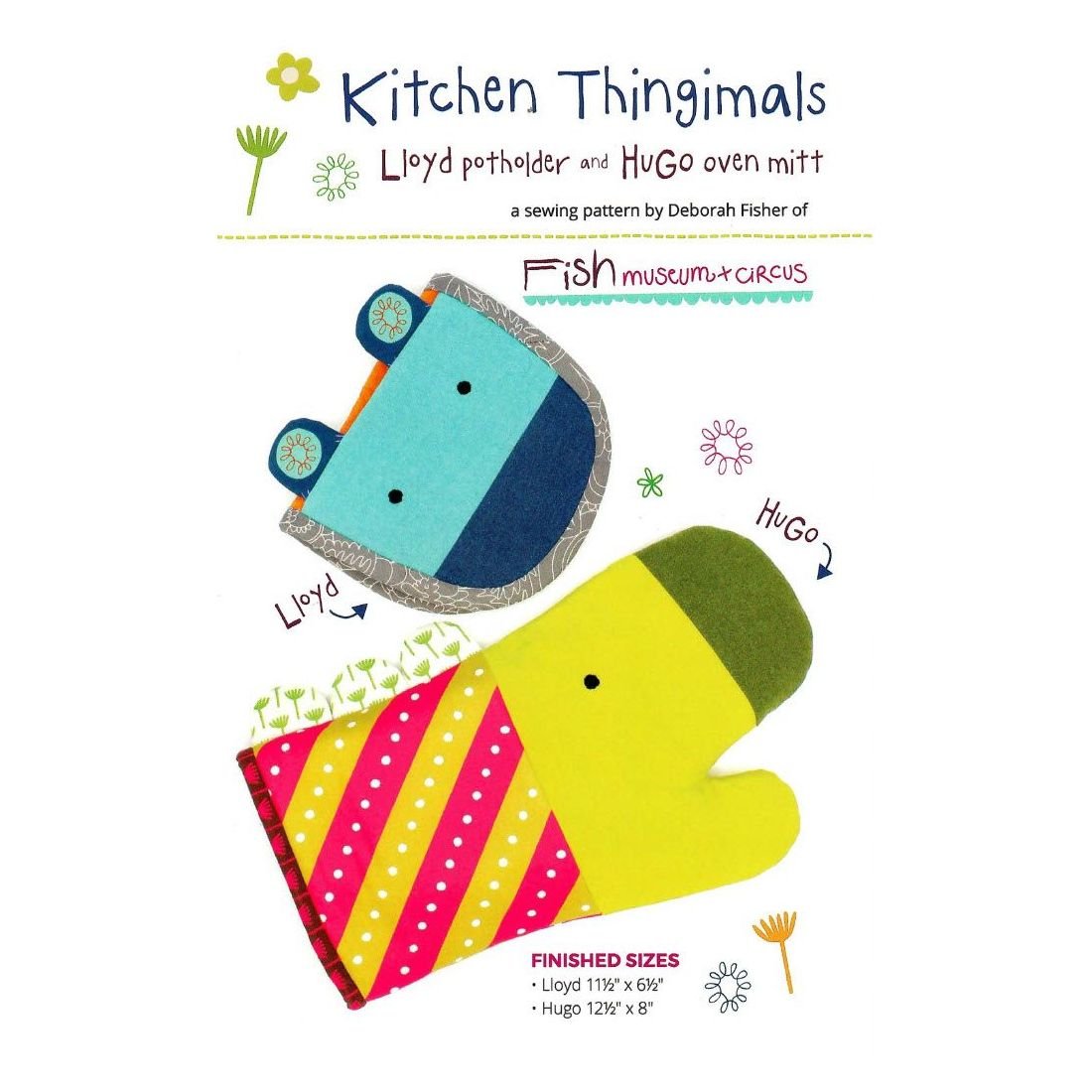 Kitchen Thingimals Paper Sewing Pattern – Potholder & Oven Mitt