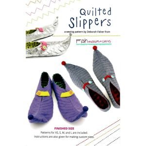 Quilted Slippers Paper Sewing Pattern – Sizes XS–L