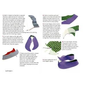 Quilted Slippers Paper Sewing Pattern – Sizes XS–L