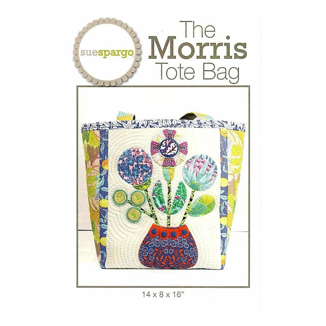 Morris Tote Bag Sewing Pattern by Sue Spargo | Quilted Tote