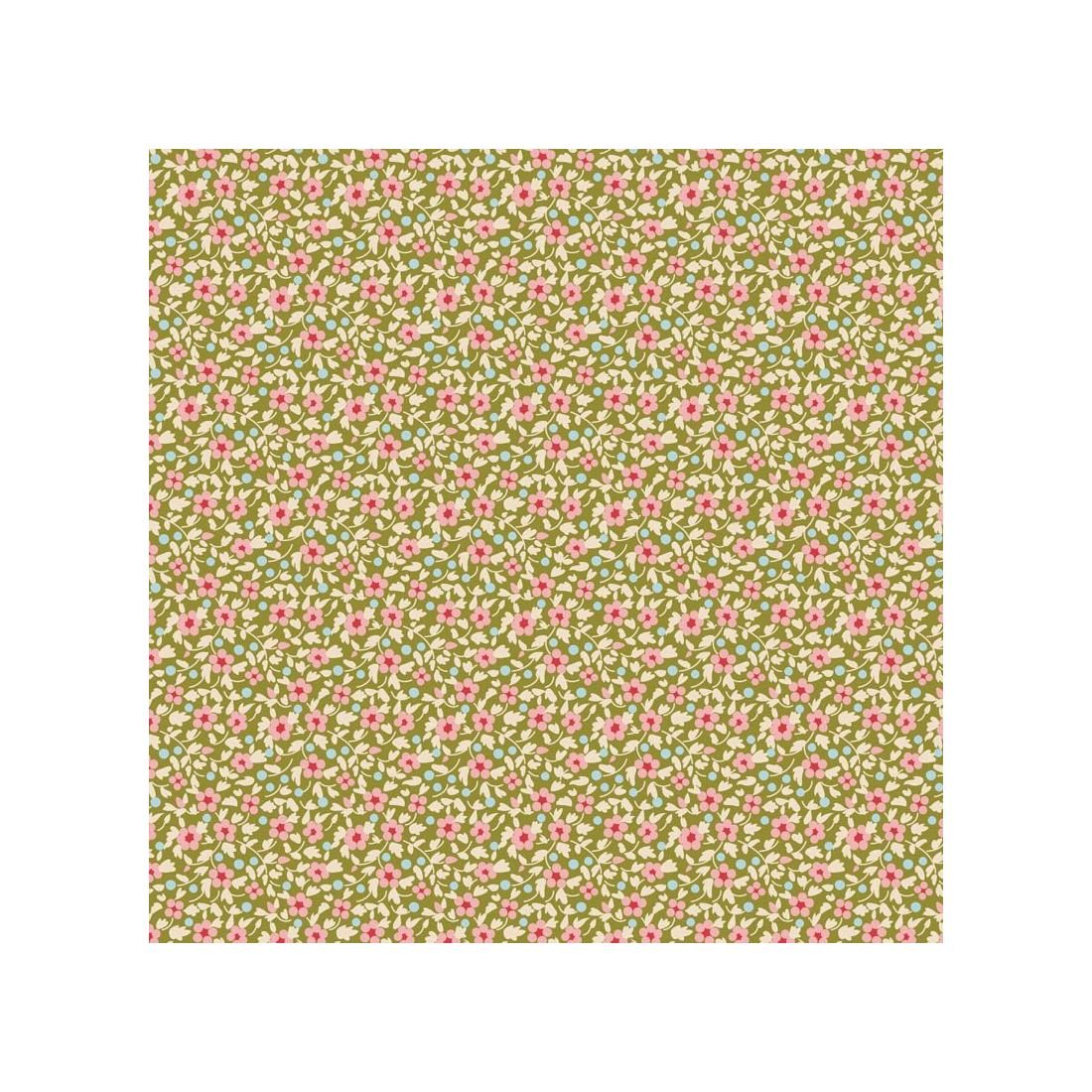 Brie Green 130121 | Tilda Creating Memories Spring Fabric