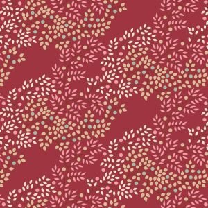 Berrytangle Burgundy 130147 – Creating Memories Winter Reds & Greens | Tilda Fabric
