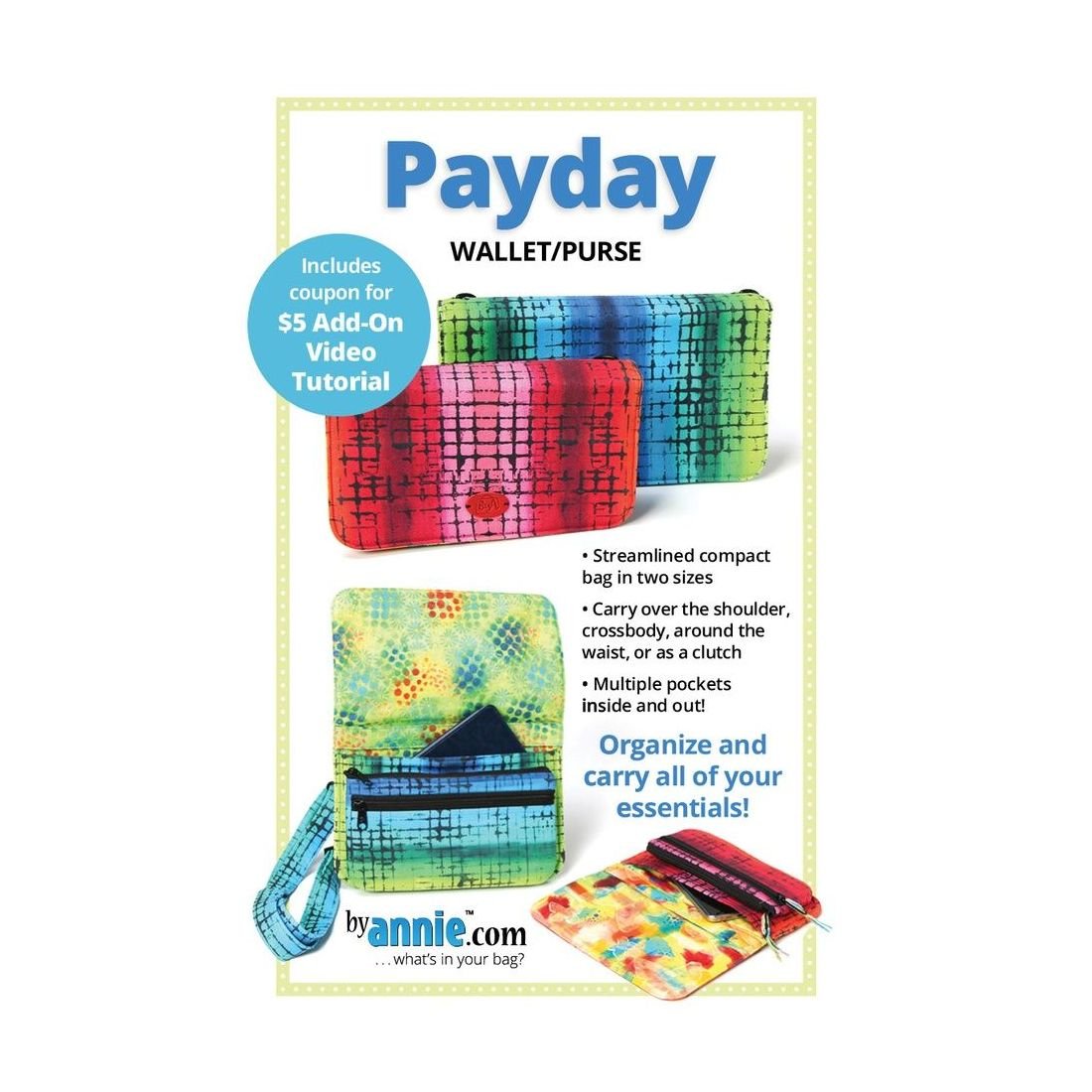 Payday Wallet & Purse Sewing Pattern by Annie | Crafties Fair