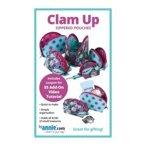 Clam Up Zippered Pouches Pattern by ByAnnie | Sewing Pattern
