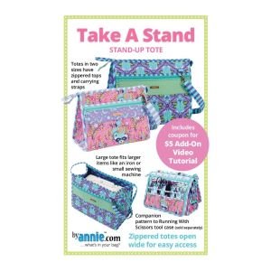 Take a Stand Tote Sewing Pattern by Annie | Stand-Up Bag Pattern