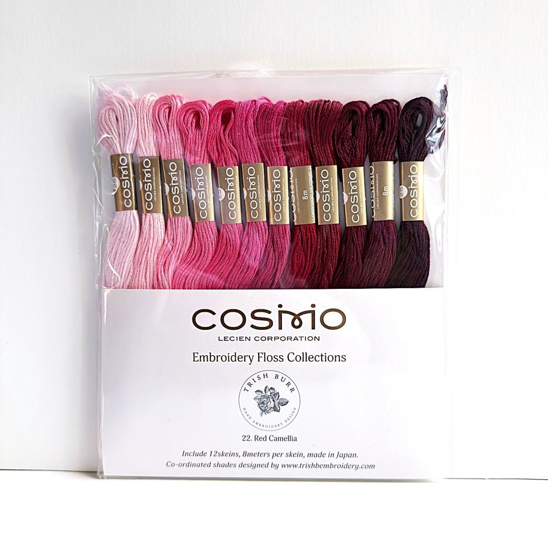 Cosmo Floss No. 22 Red Camellia – 12 Skeins