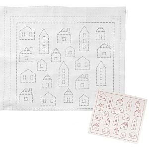HARAWOOL House Sashiko Fabric | Pre-Printed Embroidery Cloth