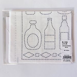 HARAWOOL Bottle Sashiko Fabric | Pre-Printed Embroidery Cloth
