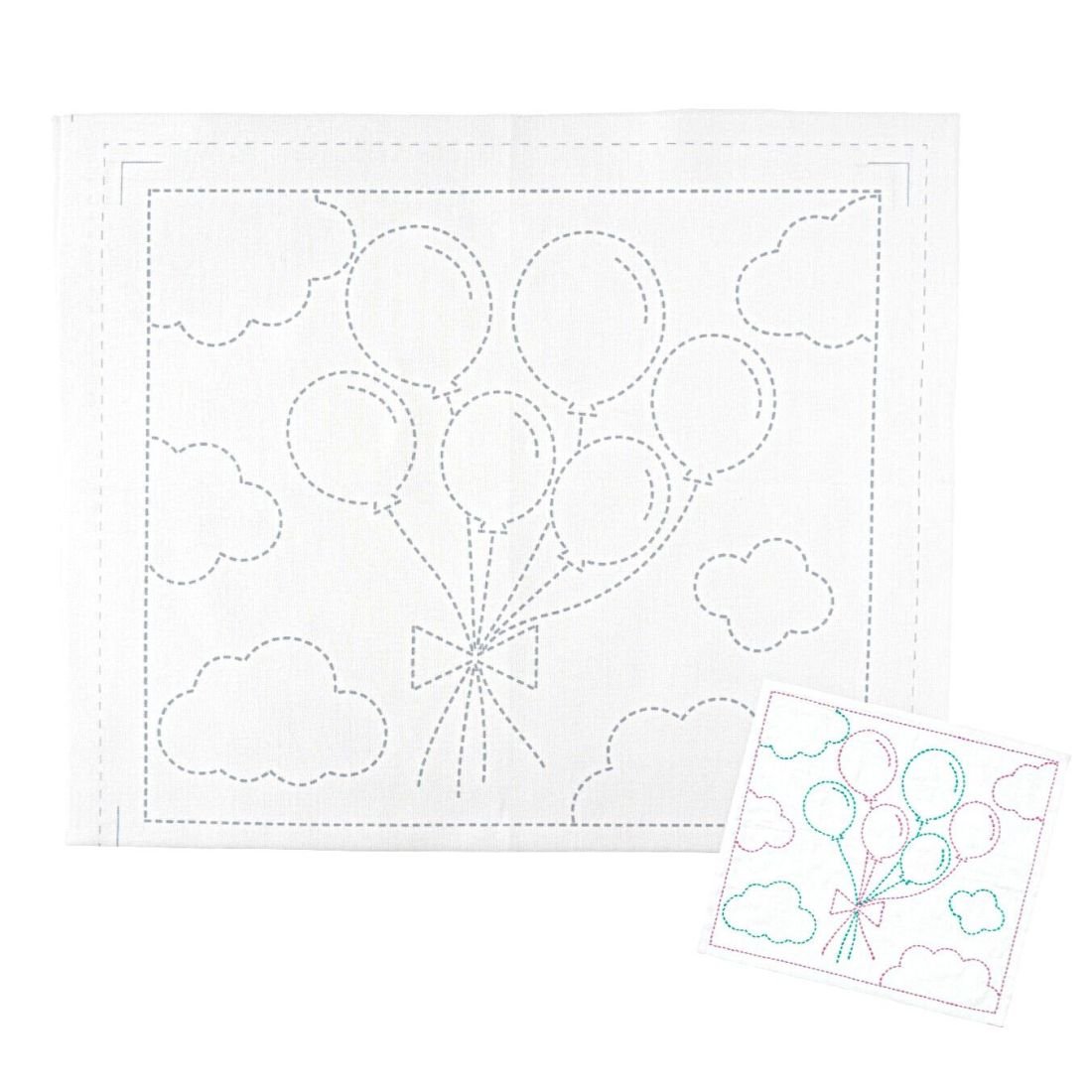 HARAWOOL Balloon Sashiko Fabric | Pre-Printed Embroidery Cloth