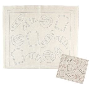 HARAWOOL Sashiko Fabric – Pre-Printed Bread Pattern