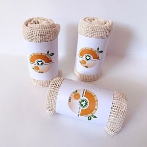 Set of 3 Reusable Organic Mesh Cotton Bags | GOTS Certified