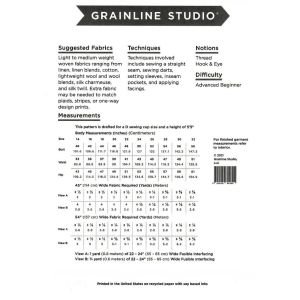 Grainline Studio Farrow Dress Paper Sewing Pattern | Crafties Fair