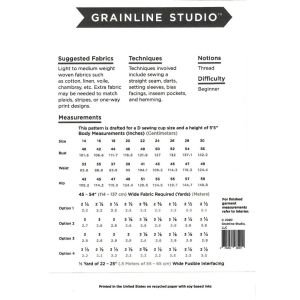 Grainline Studio Uniform Tunic Sewing Pattern | Mix & Match Dress Pattern | Crafties Fair