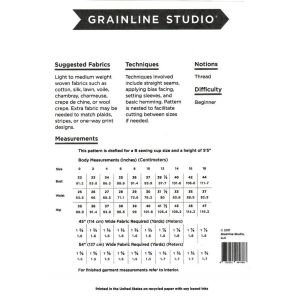 Grainline Studio Scout Tee Sewing Pattern | Woven T-Shirt Pattern | Crafties Fair