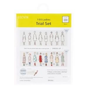COSMO 100 Ladies Embroidery Kit White – Beginner Kit Japan