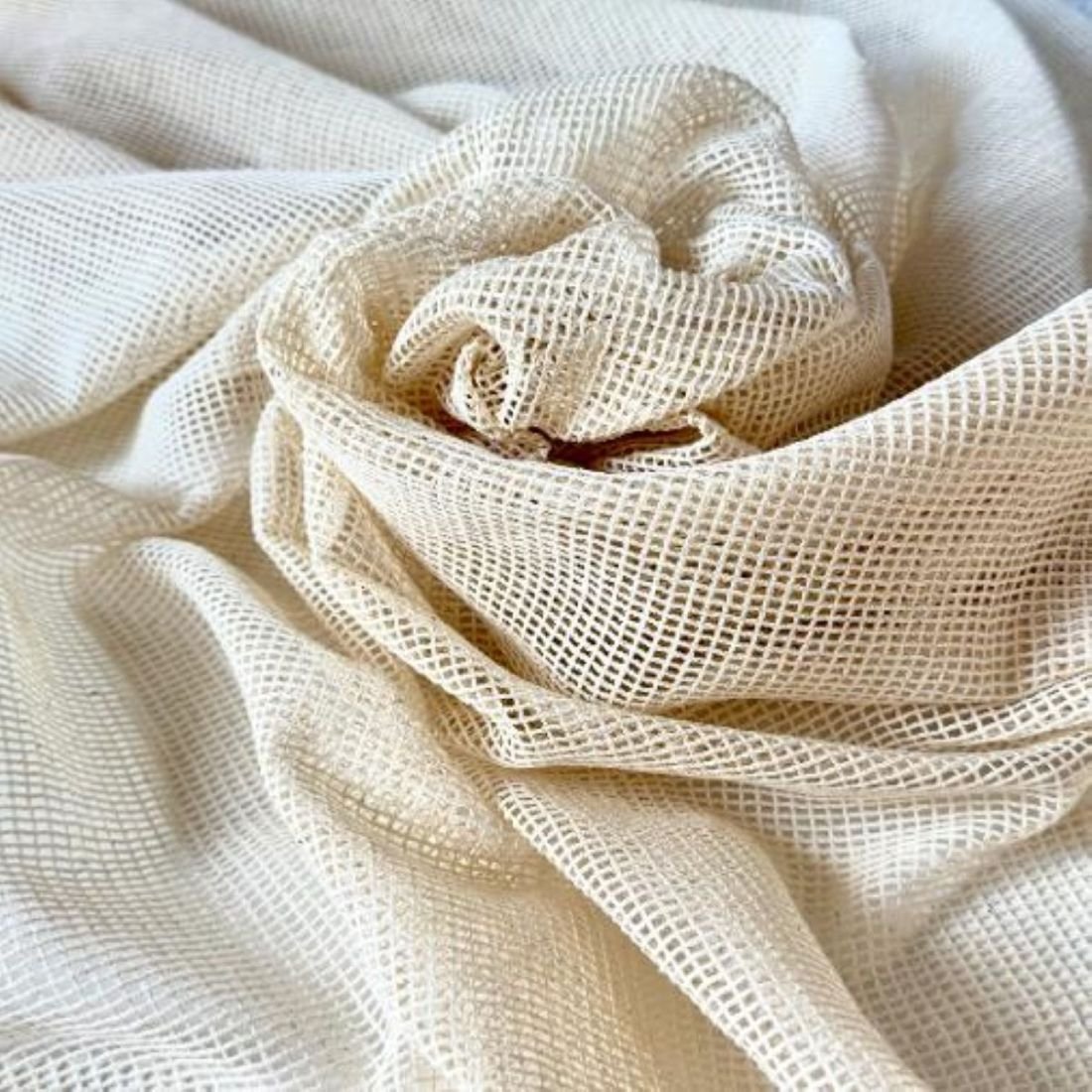 Organic Cotton Mesh Fabric 120 GSM | GOTS Certified
