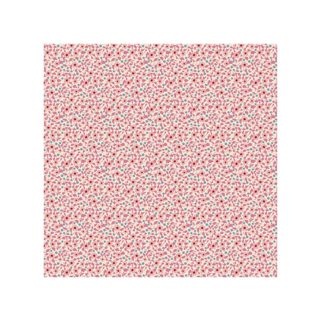 Tilda Brie Basics Pink 130194 Floral Cotton Fabric