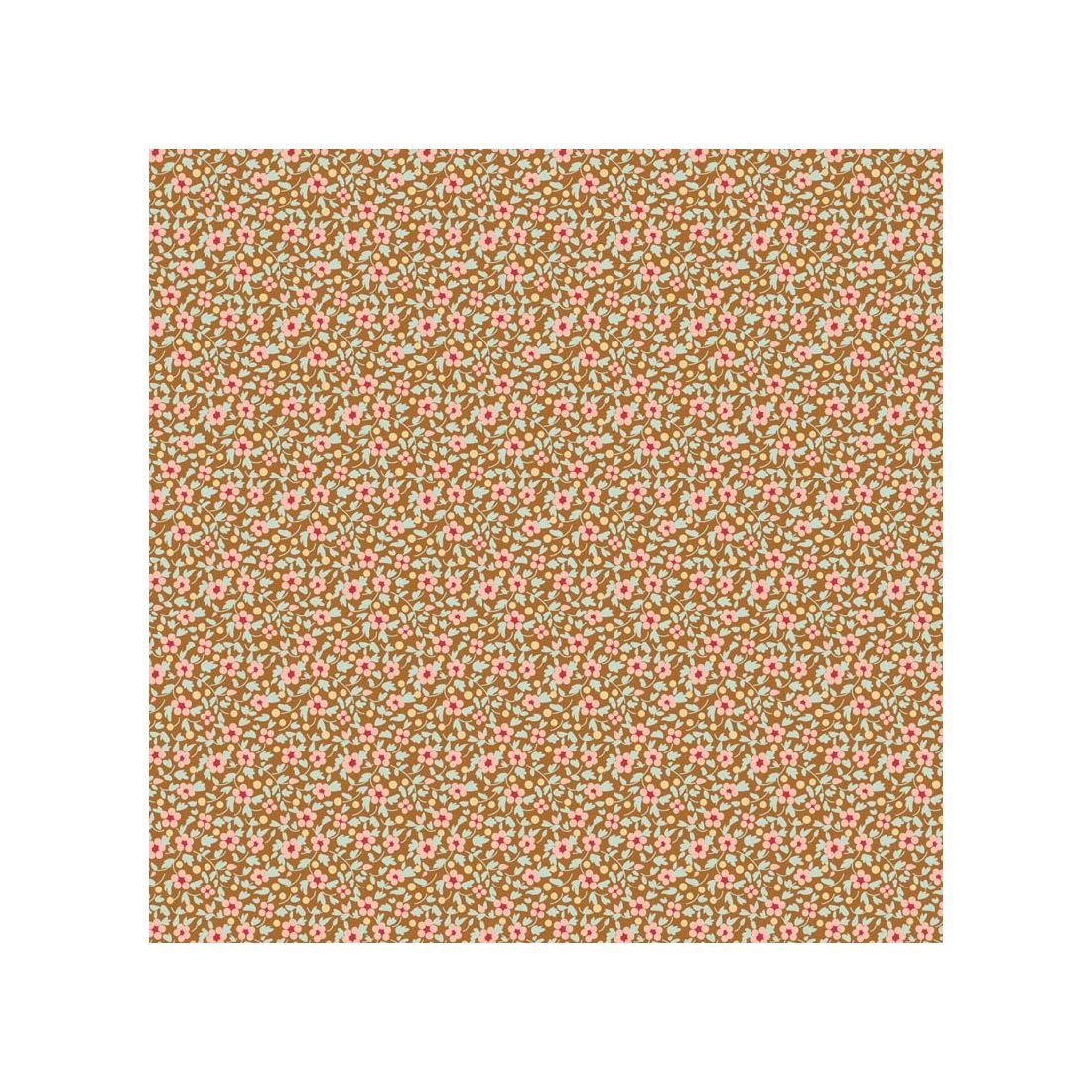 Tilda Brie Basics Sand 130195 Floral Cotton Fabric