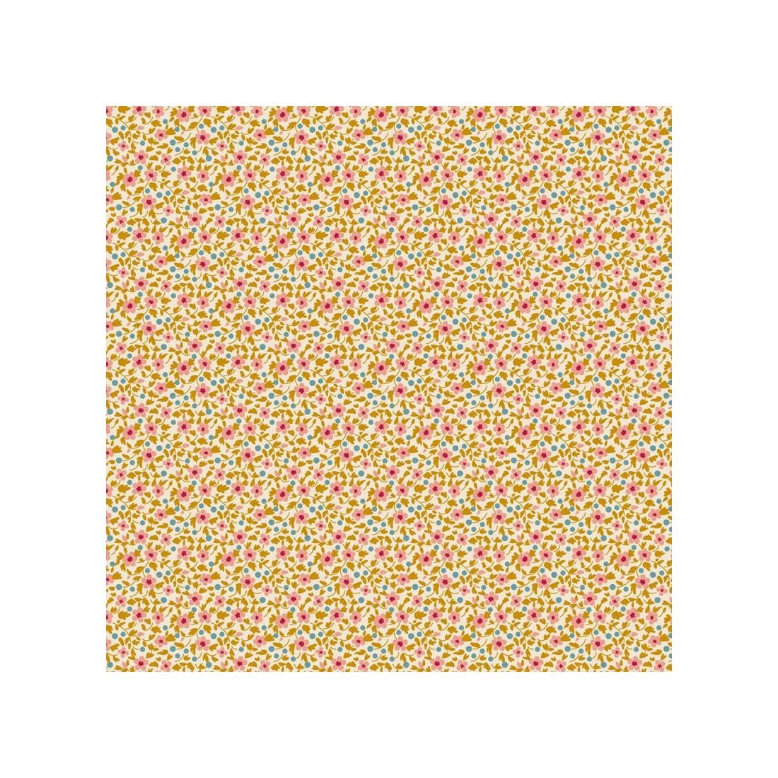 Tilda Brie Basics Mustard 130196 Floral Cotton Fabric