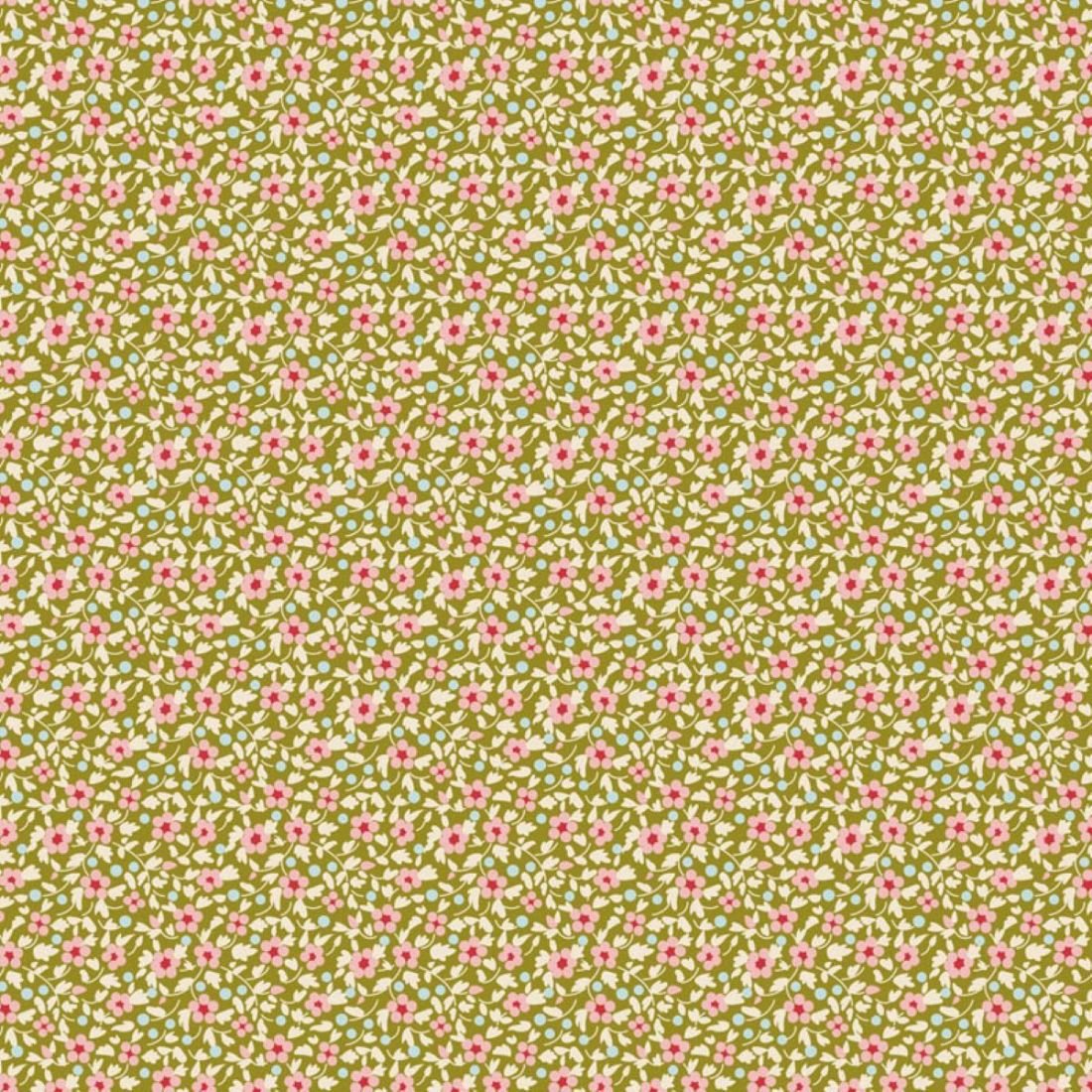 Tilda Brie Basics Green 130121 Cotton Fabric