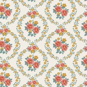 Tilda Village Life Mable Warm Cream 100682 Fabric