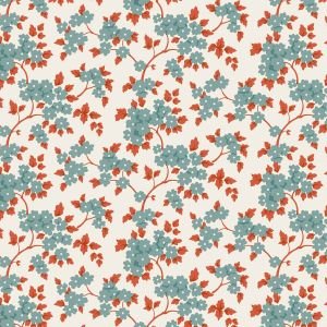 Tilda Village Life Ruth Teal 100686 Floral Fabric