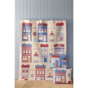 Tilda Village Life Ruth Blue 100696 Floral Fabric