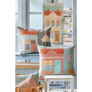 Tilda Village Life Esther Blue 100699 Floral Fabric