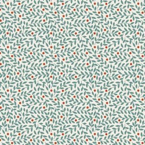 Tilda Village Life Lillian Teal 110177 Blender Fabric