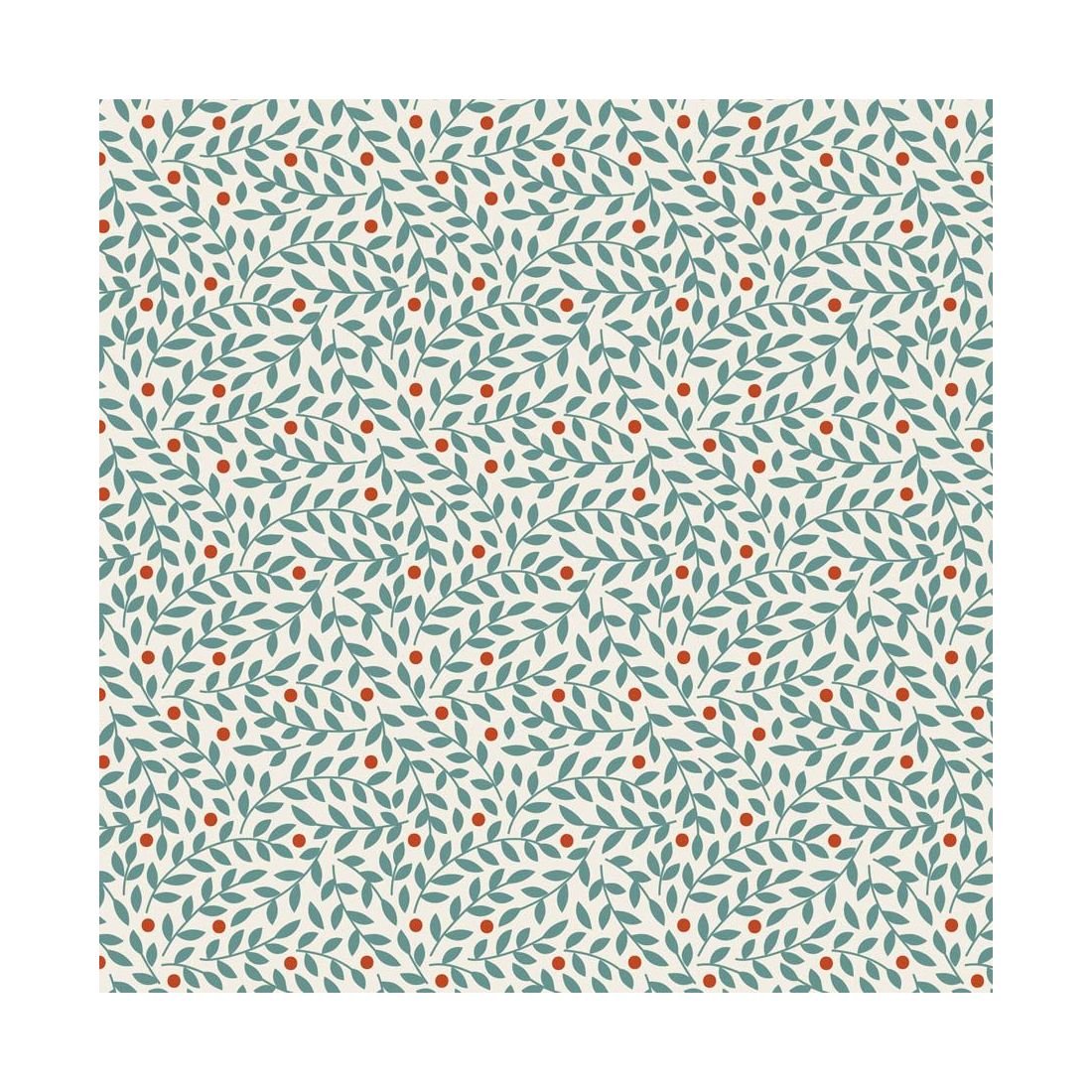 Tilda Village Life Lillian Teal 110177 Blender Fabric